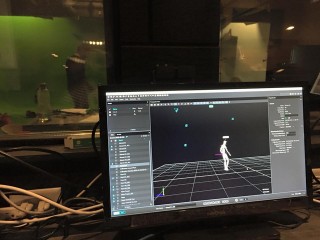 computer screen showing the movement of the green screen